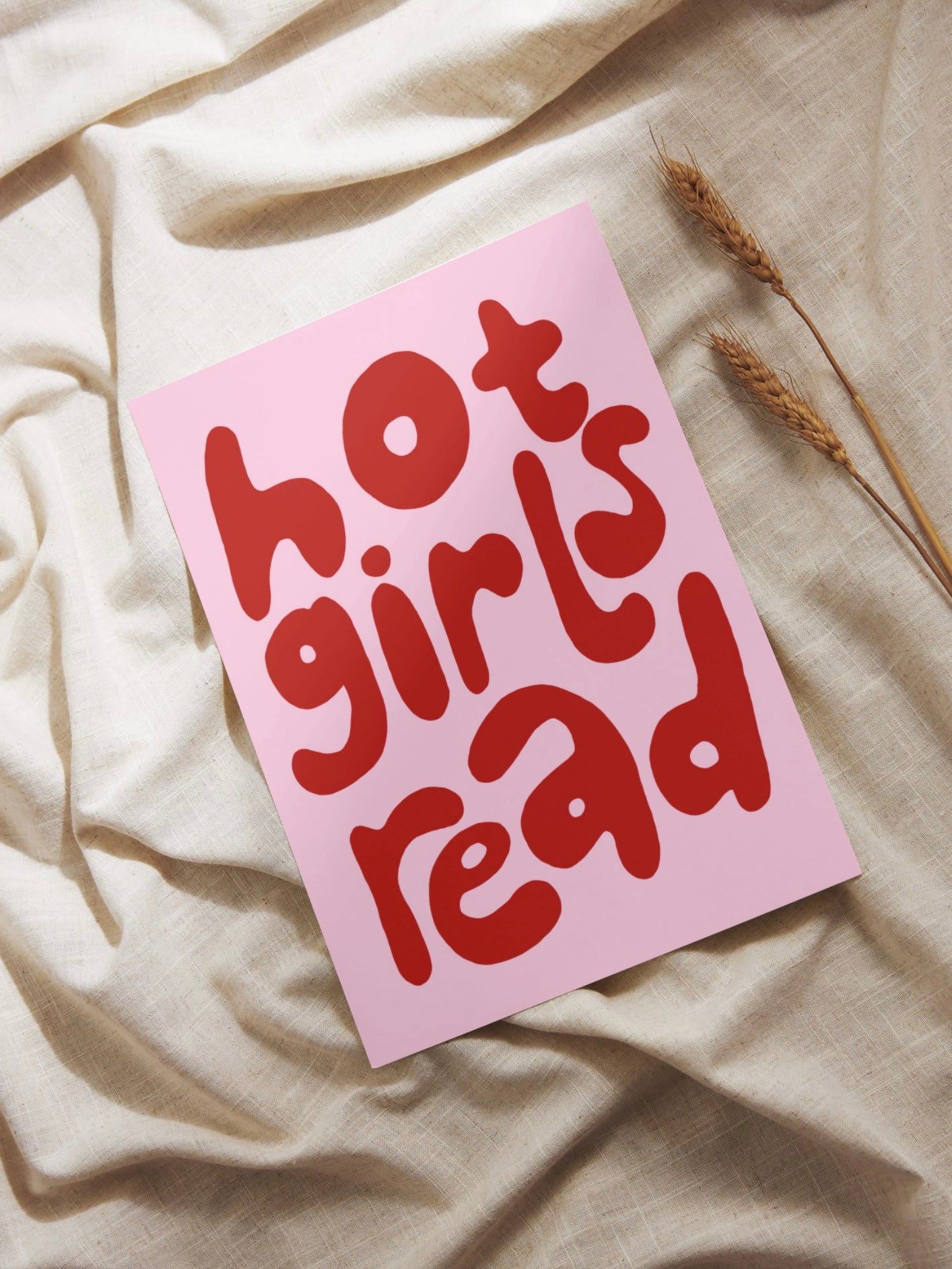 A2 Poster "hot girls read"