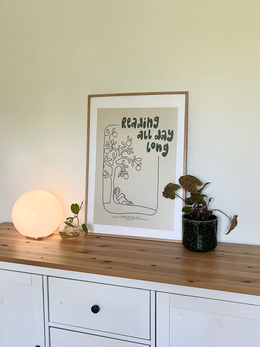 A2 Poster "reading all day long"