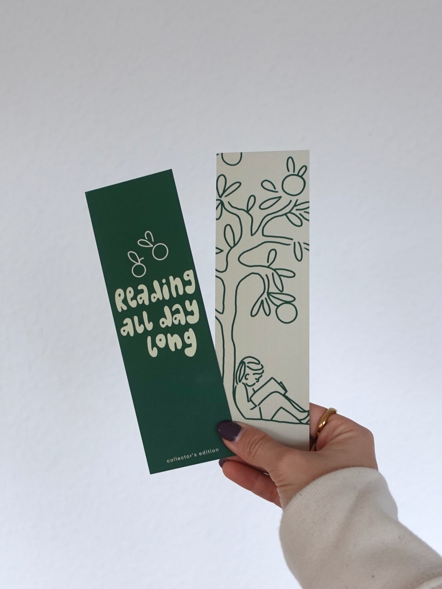 Lesezeichen "reading all day long" Doppelpack