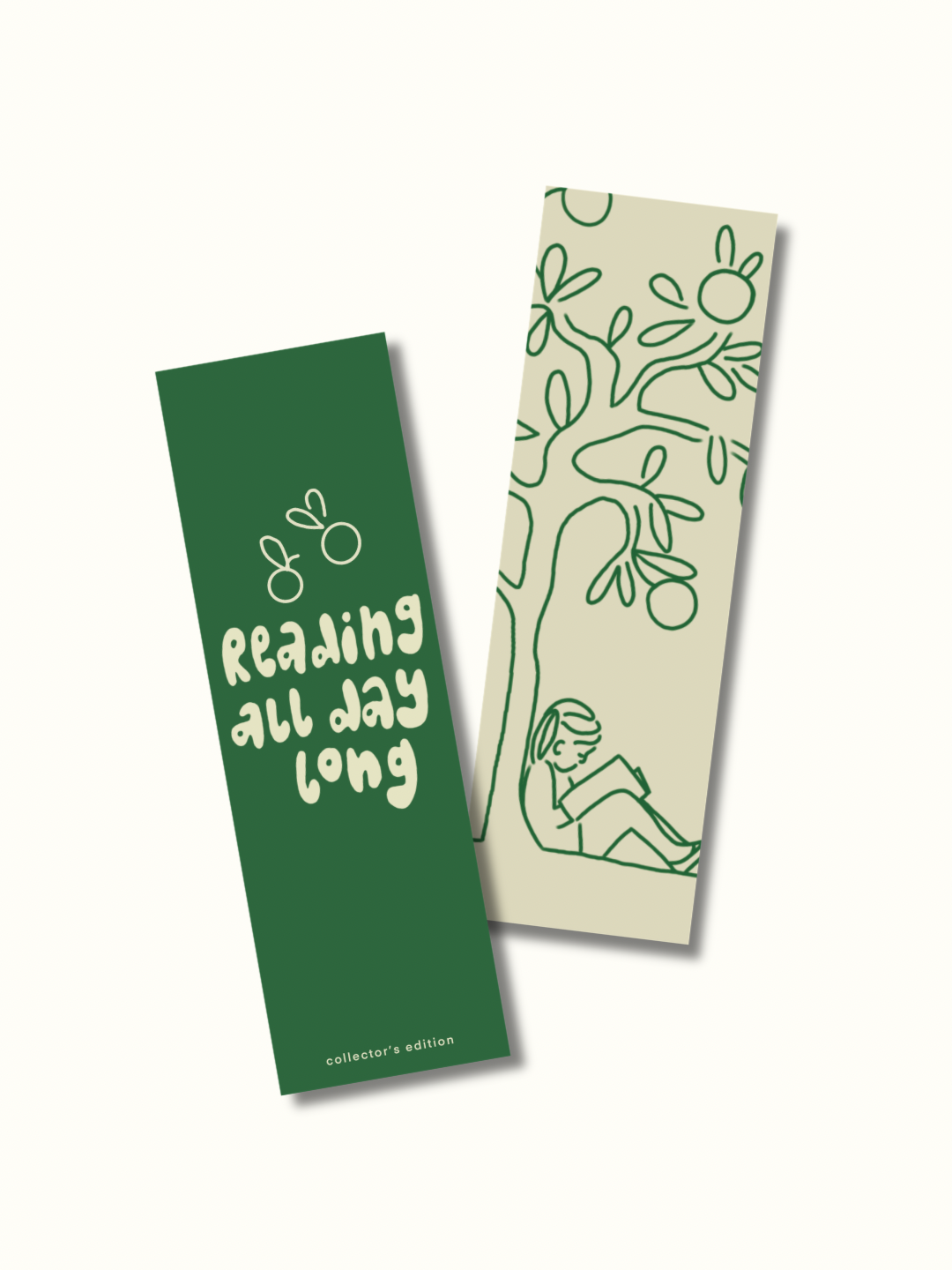 Lesezeichen "reading all day long" Doppelpack